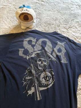 Sons of Anarchy SAMCRO Graphic T-Shirt Grim Reaper Back Print